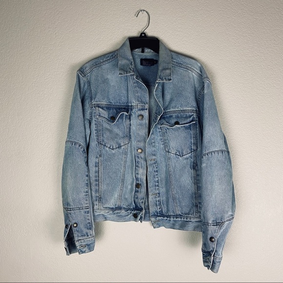 Calvin Klein Denim Vintage Jacket Size Large - Picture 1 of 4